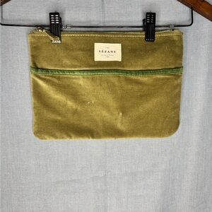 Olive Green Sézane Cosmetics Bag